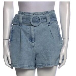 Sezane Light Blue Denim Rome Shorts - Size 38 / 6